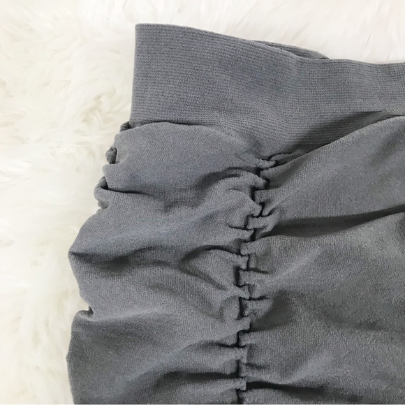 FREE PEOPLE Intimately Ruched Seamless Boy Shorts Ruffle Hem Gray XS Small New - Picture 9 of 10
